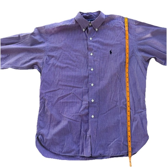 RALPH LAUREN MCMEEL Long Sleeve Striped Dress Shirt Men's Size Large - Picture 7 of 7